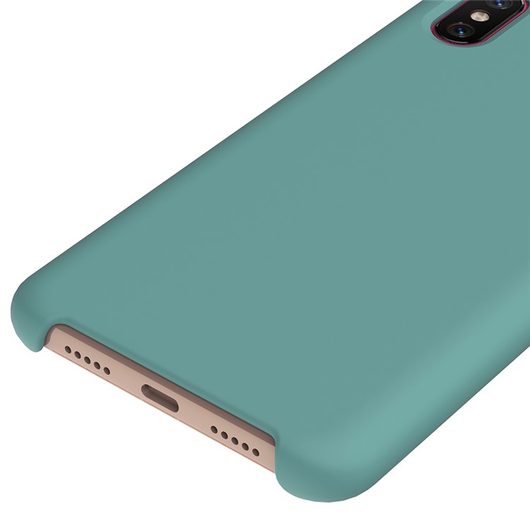 For Xiaomi Mi 8 Pro Protective Shell Liquid Silicone Mobile Case - Cyan-3