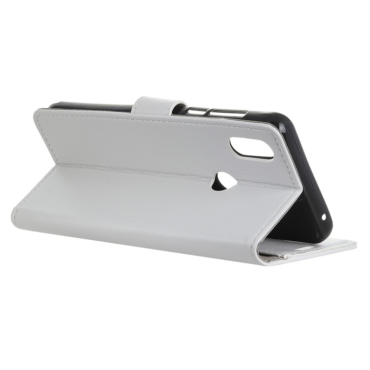 Litchi Skin PU Leather Wallet Phone Cover with Stand for Xiaomi Mi Mix 3 / Mix 3 5G - White-4