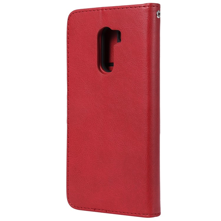 Magnetic Detachable 2-in-1 Stand Leather Casing for Xiaomi Pocophone F1 / Poco F1 (India) - Red-3
