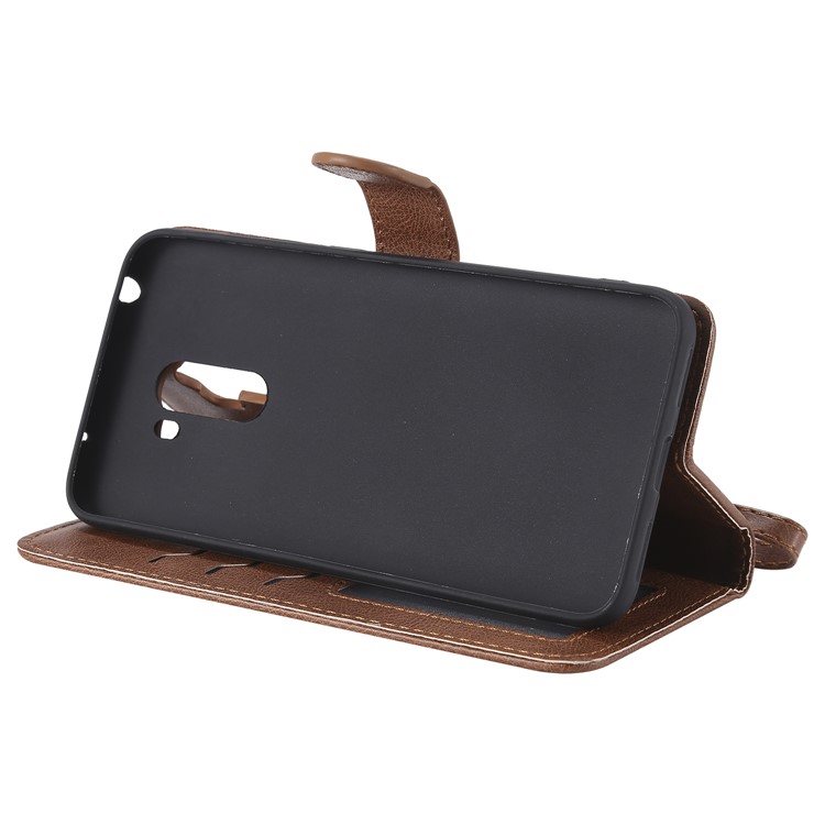 Magnetic Detachable 2-in-1 Stand Leather Phone Casing for Xiaomi Pocophone F1 / Poco F1 (India) - Brown-7