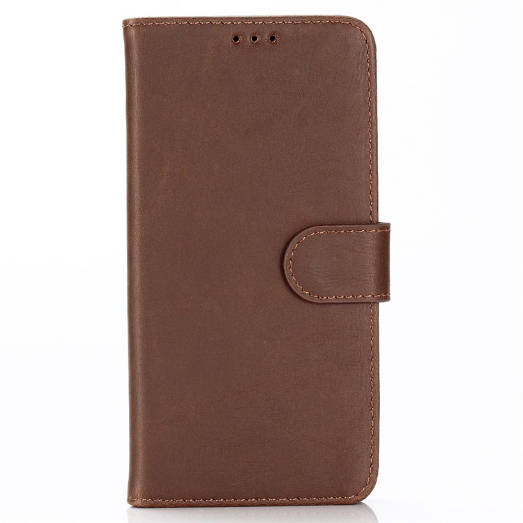 Verrücktes Pferd Retro Kartenhalter Leder Handy Shell Für Xiaomi Redmi Note 6 Pro - Kaffee-2