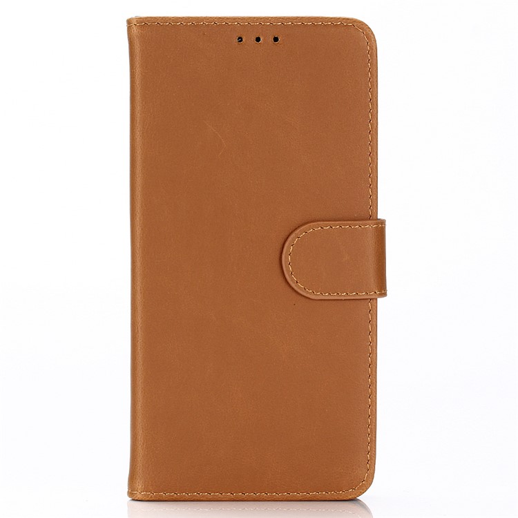 Crazy Horse Retro Card Holder Leather Cover for Xiaomi Redmi Note 6 Pro - Brown-1