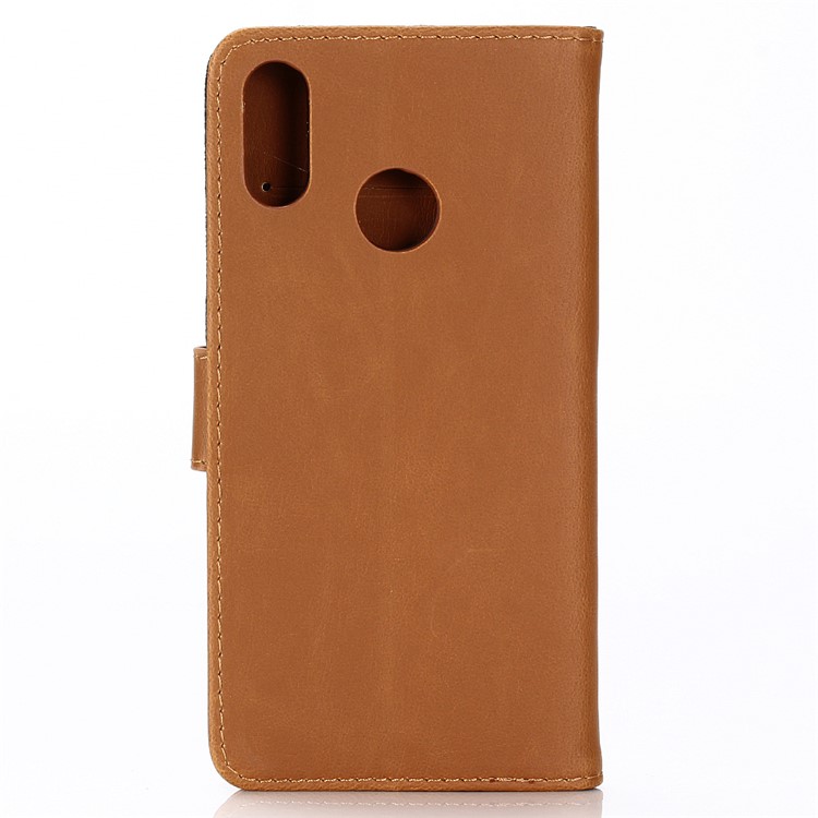 Crazy Horse Retro Card Holder Leather Cover for Xiaomi Redmi Note 6 Pro - Brown-2