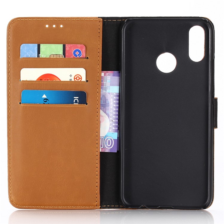Crazy Horse Retro Card Holder Leather Cover for Xiaomi Redmi Note 6 Pro - Brown-3