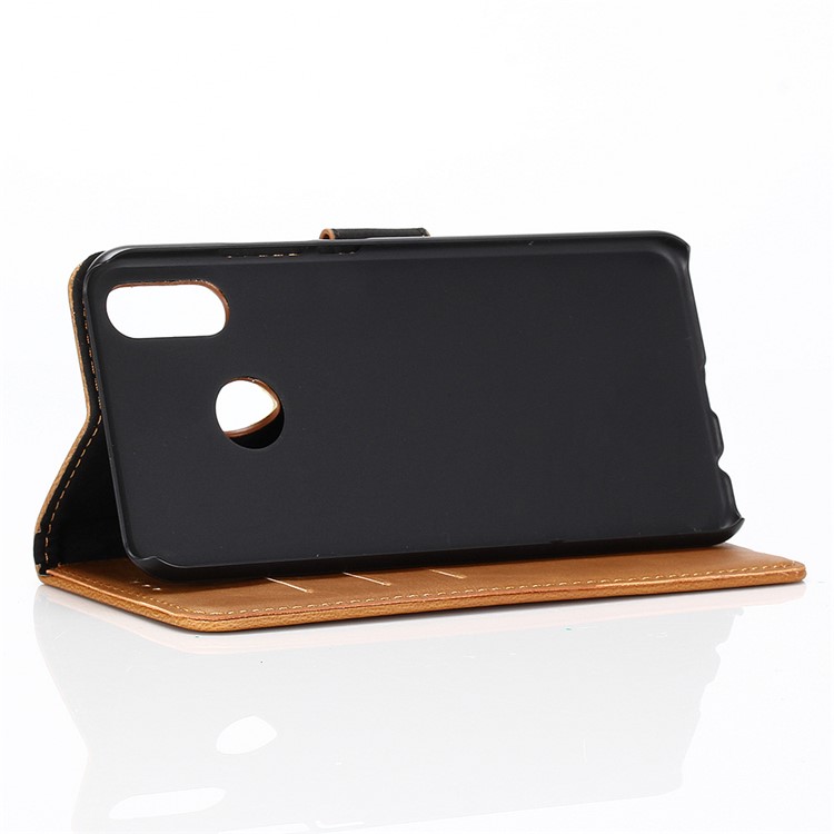 Crazy Horse Retro Card Holder Leather Cover for Xiaomi Redmi Note 6 Pro - Brown-5