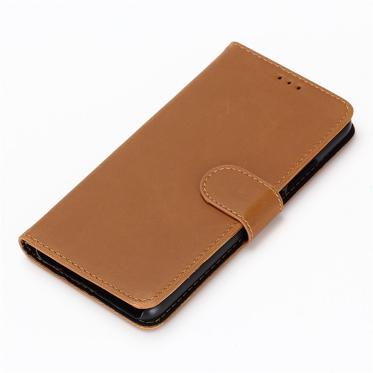 Crazy Horse Retro Card Holder Leather Cover for Xiaomi Redmi Note 6 Pro - Brown-6
