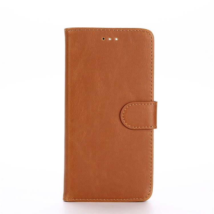 Crazy Horse Retro Style Wallet Leather Stand Accessory Shell for Xiaomi Mi 8 Lite / Mi 8 Youth (Mi 8X) - Brown-1