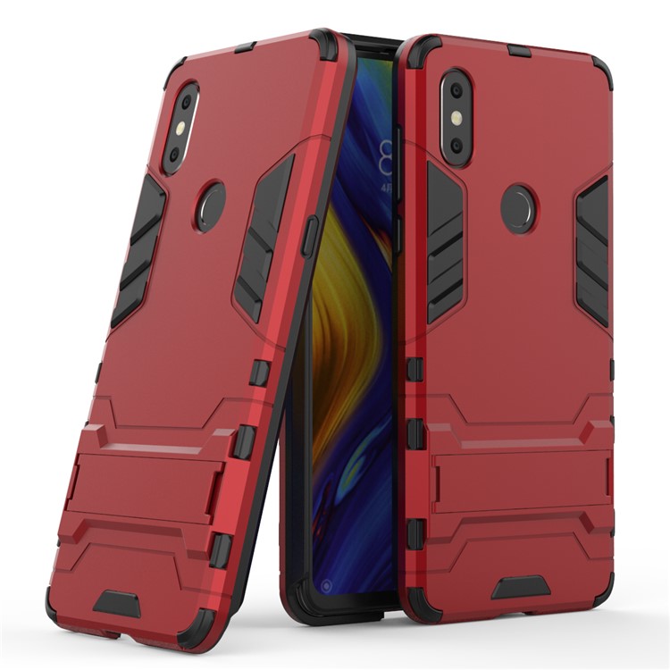 Cool Guard Plastic TPU Hybrid Cover for Xiaomi Mi Mix 3 - Red-1