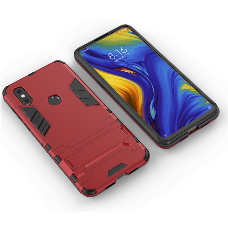 Cool Guard Plastic TPU Hybrid Cover for Xiaomi Mi Mix 3 - Red-4