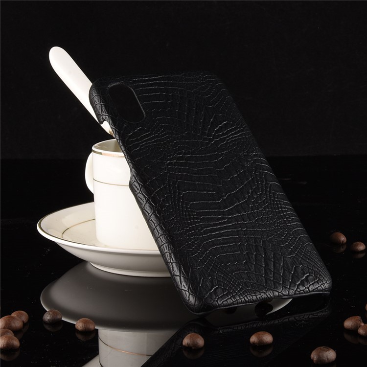 Crocodile Texture PU Leather Coated PC Protection Casing for Xiaomi Mi 8 Pro/Mi 8 Explorer Edition - Black-2