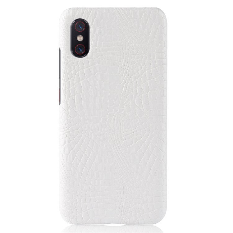 Crocodile Texture PU Leather Coated PC Protection Case for Xiaomi Mi 8 Pro/Mi 8 Explorer Edition - White-3