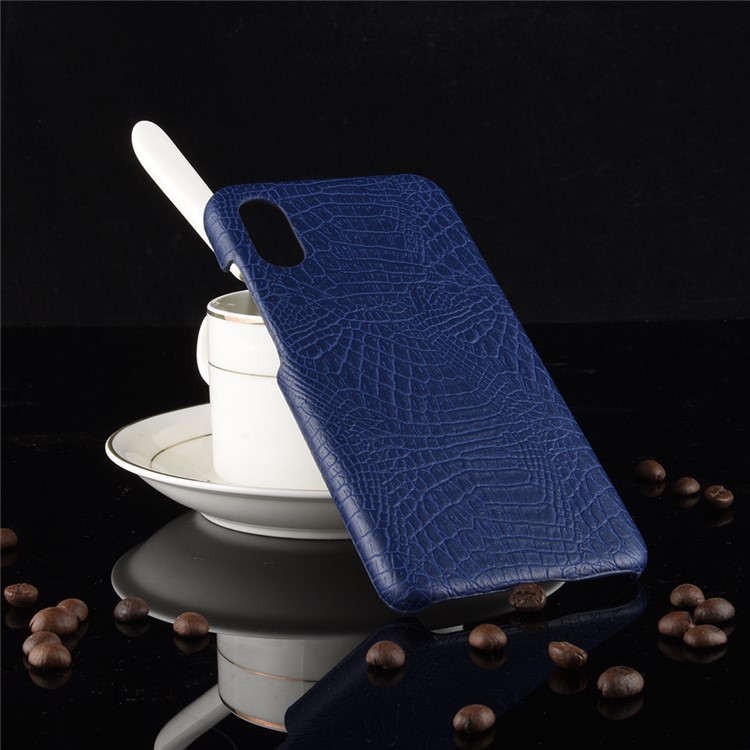 Crocodile Texture PU Leather Coated PC Hard Cover for Xiaomi Mi 8 Pro/Mi 8 Explorer Edition - Blue-2