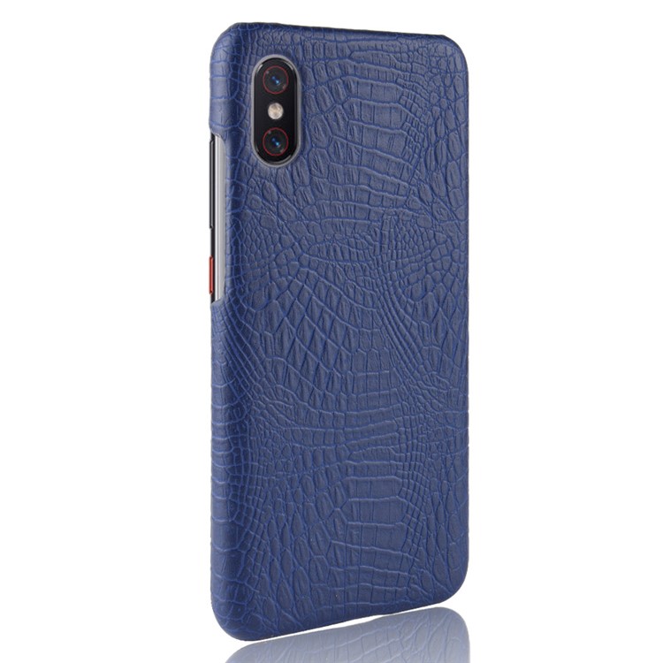 Crocodile Texture PU Leather Coated PC Hard Cover for Xiaomi Mi 8 Pro/Mi 8 Explorer Edition - Blue-4