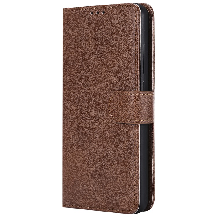 PU Leather Wallet Cover + Detachable TPU Phone Casing for Xiaomi Redmi Note 6 Pro - Brown-2