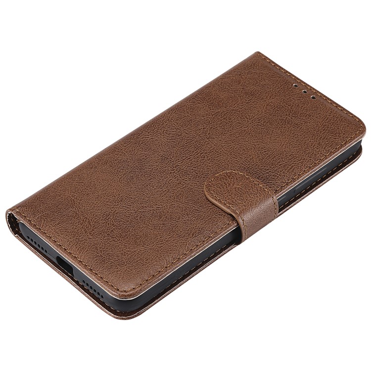 PU Leather Wallet Cover + Detachable TPU Phone Casing for Xiaomi Redmi Note 6 Pro - Brown-8