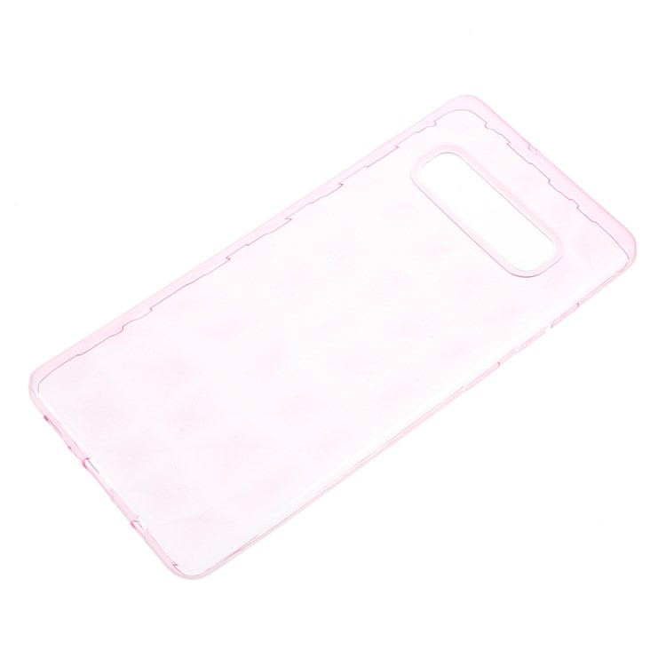 

3D Diamond Grain Soft TPU Shell Cover Case for Samsung Galaxy S10 - Rose, Galaxy S10