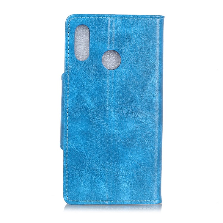 Leather Stand Case with Card Slots for Xiaomi Mi Play - Blue-3