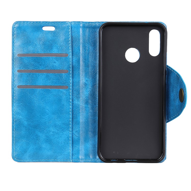 Leather Stand Case with Card Slots for Xiaomi Mi Play - Blue-4
