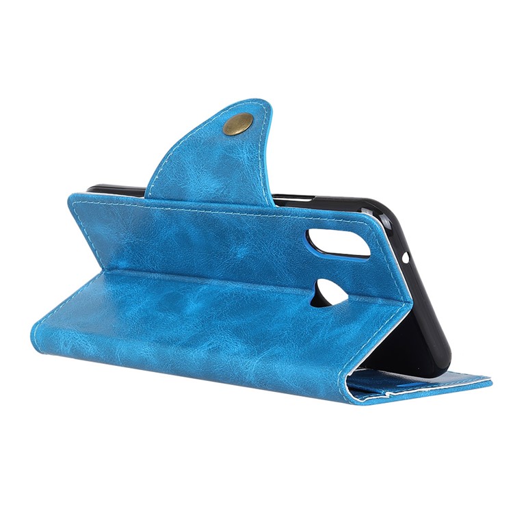 Leather Stand Case with Card Slots for Xiaomi Mi Play - Blue-6