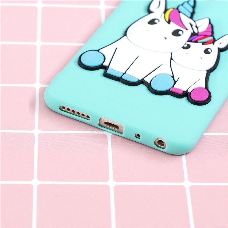 Coque En TPU 3D À Motifs De Poupée Mignonne Pour Xiaomi Redmi Note 6 Pro - Deux Licornes-6