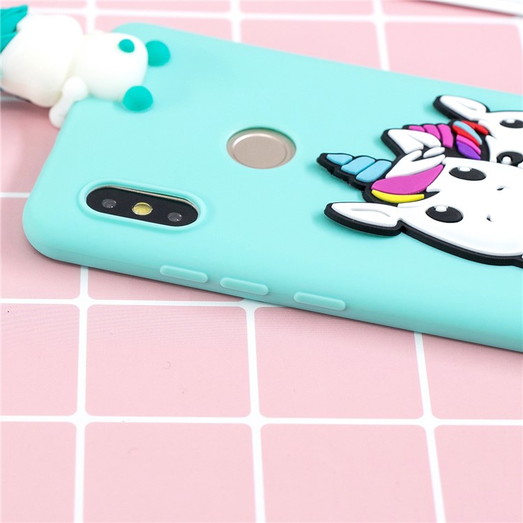 Coque En TPU 3D À Motifs De Poupée Mignonne Pour Xiaomi Redmi Note 6 Pro - Deux Licornes-7
