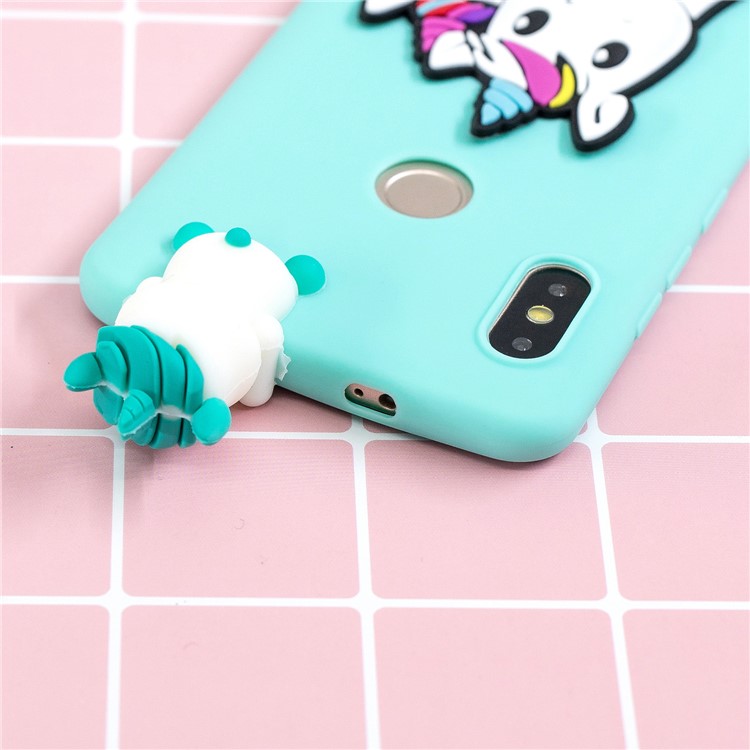 Coque En TPU 3D À Motifs De Poupée Mignonne Pour Xiaomi Redmi Note 6 Pro - Deux Licornes-8