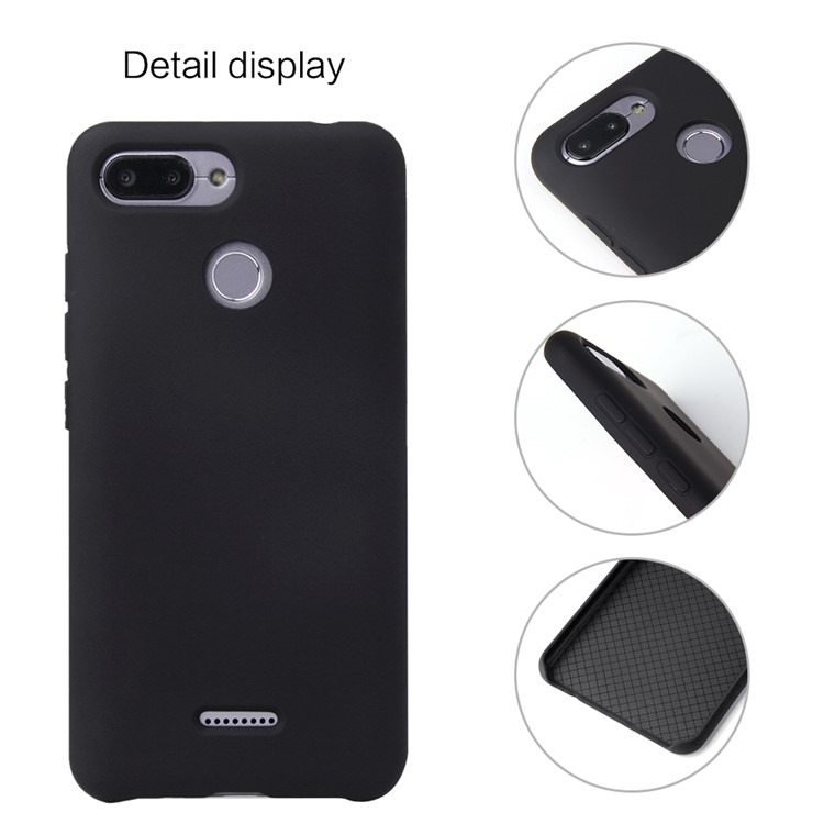 Custodia TPU Gommata Morbida Simil-HOWMAK Per Xiaomi Redmi 6 (doppia Fotocamera: 12MP + 5MP) - Nero-2