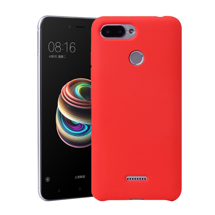 HOWMAK Rubberized Silky Soft TPU Casing for Xiaomi Redmi 6 (Dual Camera: 12MP+5MP) - Red-1