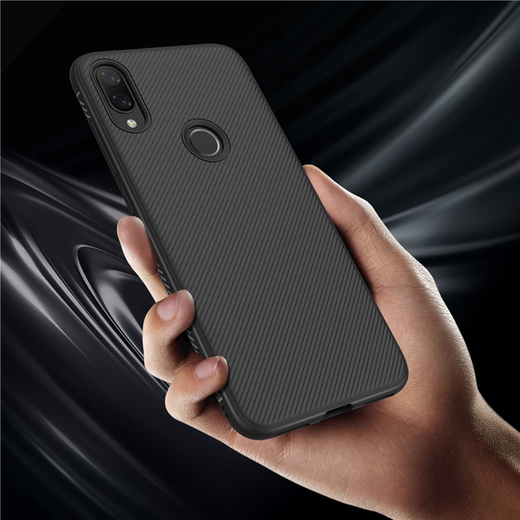 Jazz Series Twill Texture Protective TPU Case for Xiaomi Mi Play - Black-7