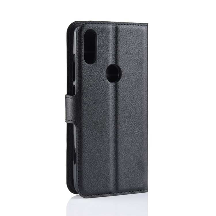 Litchi Skin Wallet Leather Stand Case for Xiaomi Mi Play - Black-4