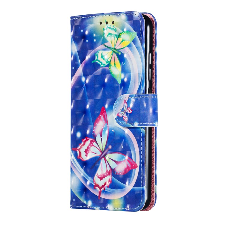 Pattern Printing Light Spot Decor Leather Wallet Case for Xiaomi Mi 8 Lite / Mi 8 Youth (Mi 8X) - Vivid Butterfly-10