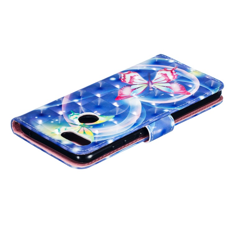 Pattern Printing Light Spot Decor Leather Wallet Case for Xiaomi Mi 8 Lite / Mi 8 Youth (Mi 8X) - Vivid Butterfly-5