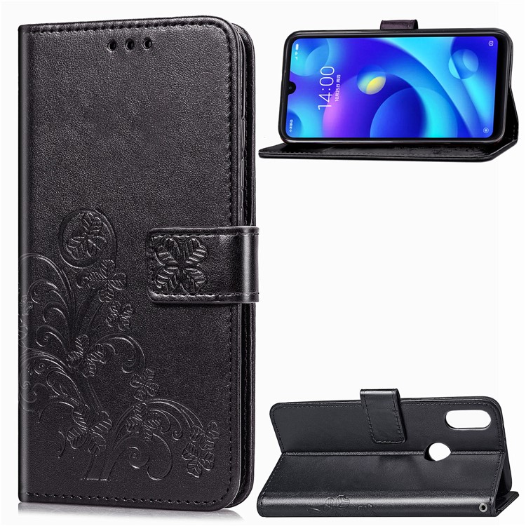 HAT PRINCE Imprinted Clover Wallet Stand Leather Case for Xiaomi Mi Play - Black-1