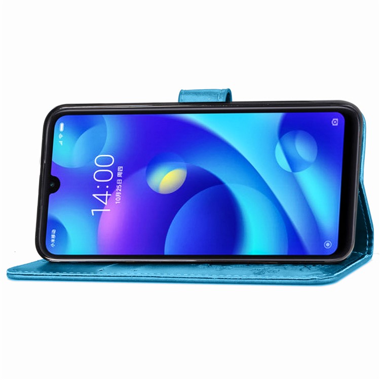 HAT PRINCE Imprinted Clover Wallet Stand Leather Case for Xiaomi Mi Play - Blue-5