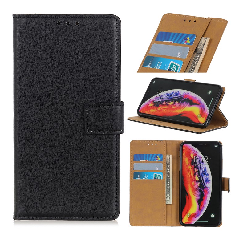 Wallet Stand Leather Flip Mobile Phone Case for Xiaomi Mi 9 - Black-1