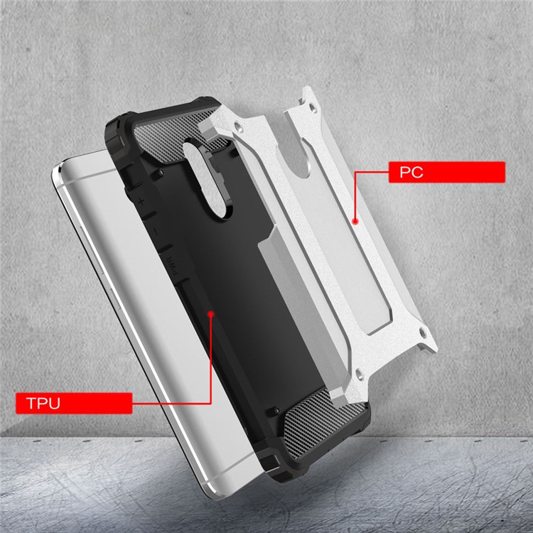 Armor Guard Plastic + TPU Hybrid Cover for Xiaomi Redmi Note 4 - White-4