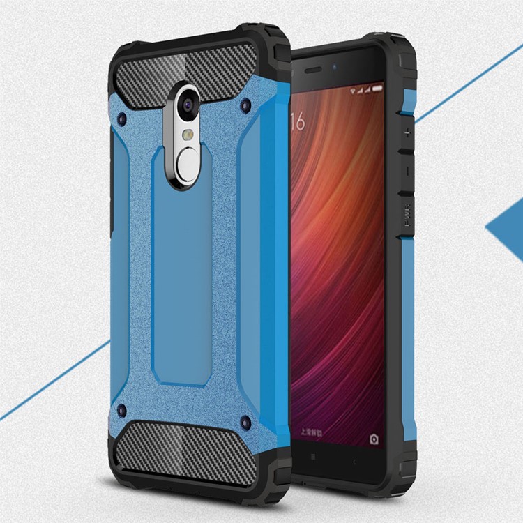 Armor Guard Plastic + TPU Combo Shell Case for Xiaomi Redmi Note 4 - Baby Blue-1