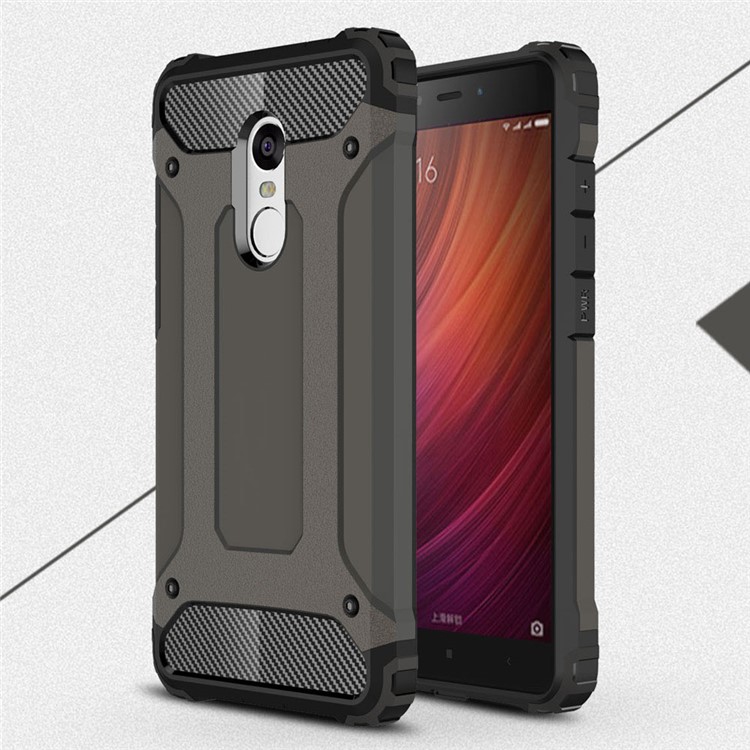 Armor Guard Plastic + TPU Combo Shell Case for Xiaomi Redmi Note 4 - Coffee-1