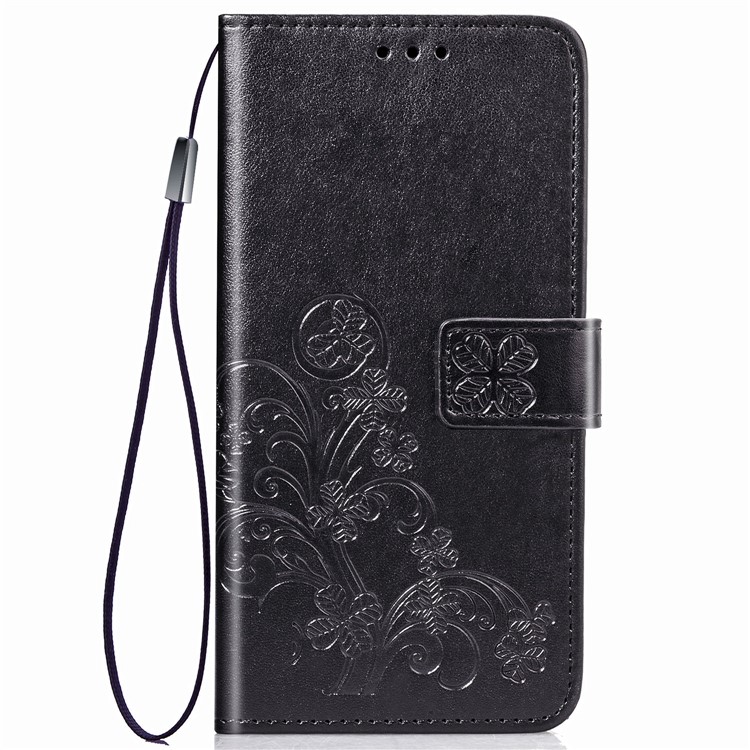 HAT PRINCE Imprinted Clover Leather Stand Wallet Cover for Xiaomi Redmi Note 7S /Note 7 / Redmi Note 7 Pro (India) - Black-2