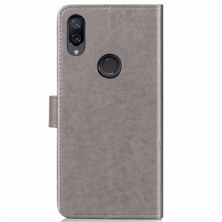 HAT PRINCE Imprinted Clover Leather Stand Wallet Cover for Xiaomi Redmi Note 7S /Note 7 / Redmi Note 7 Pro (India) - Grey-3