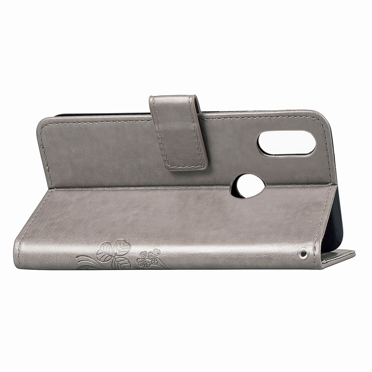 HAT PRINCE Imprinted Clover Leather Stand Wallet Cover for Xiaomi Redmi Note 7S /Note 7 / Redmi Note 7 Pro (India) - Grey-6
