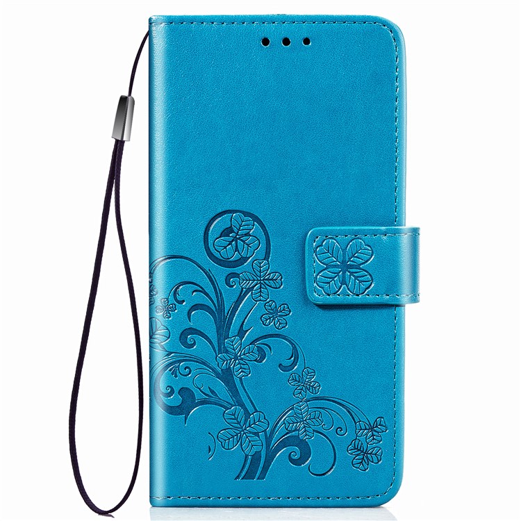 HAT PRINCE Imprinted Clover Leather Stand Wallet Cover for Xiaomi Redmi Note 7S /Note 7 / Redmi Note 7 Pro (India) - Blue-2