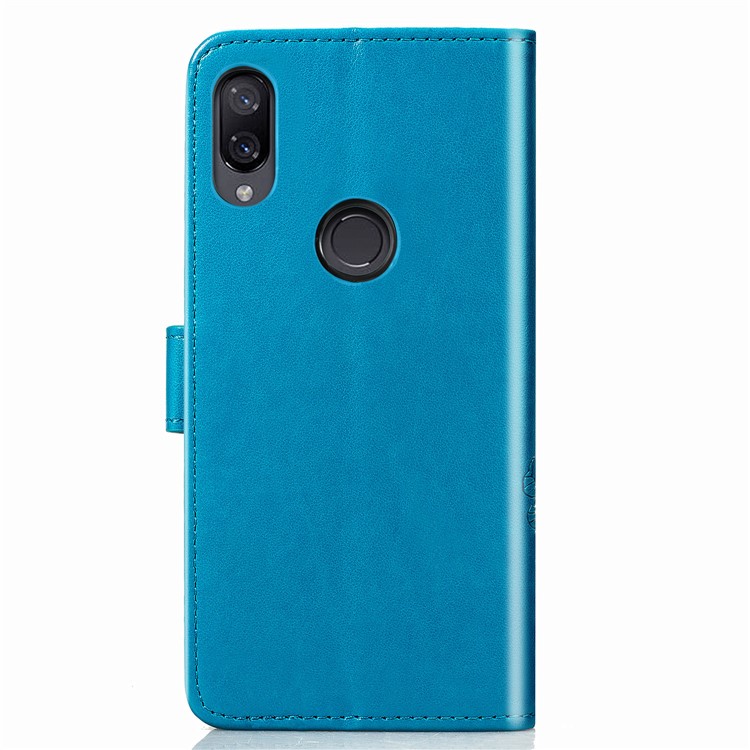 HAT PRINCE Imprinted Clover Leather Stand Wallet Cover for Xiaomi Redmi Note 7S /Note 7 / Redmi Note 7 Pro (India) - Blue-3