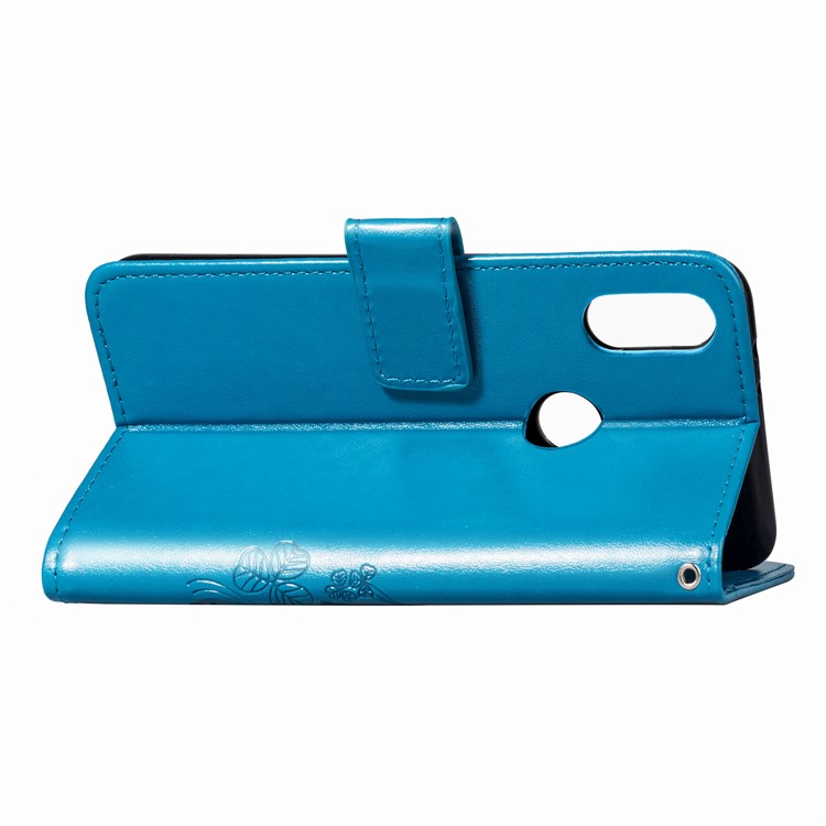 HAT PRINCE Imprinted Clover Leather Stand Wallet Cover for Xiaomi Redmi Note 7S /Note 7 / Redmi Note 7 Pro (India) - Blue-6