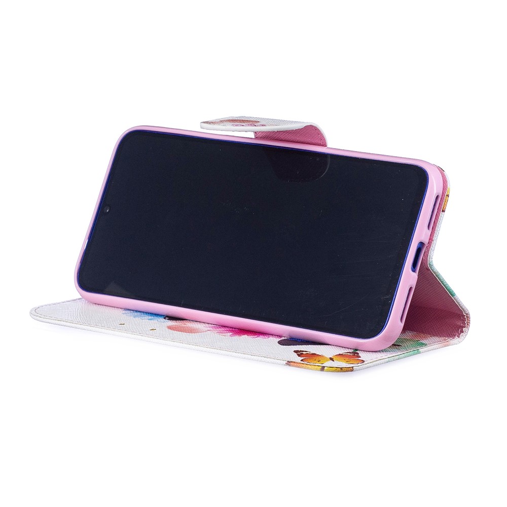 Pattern Printing PU Leather Folio Flip Phone Cover for Xiaomi Redmi Note 7S /Note 7 - Butterflies and Flowers-6