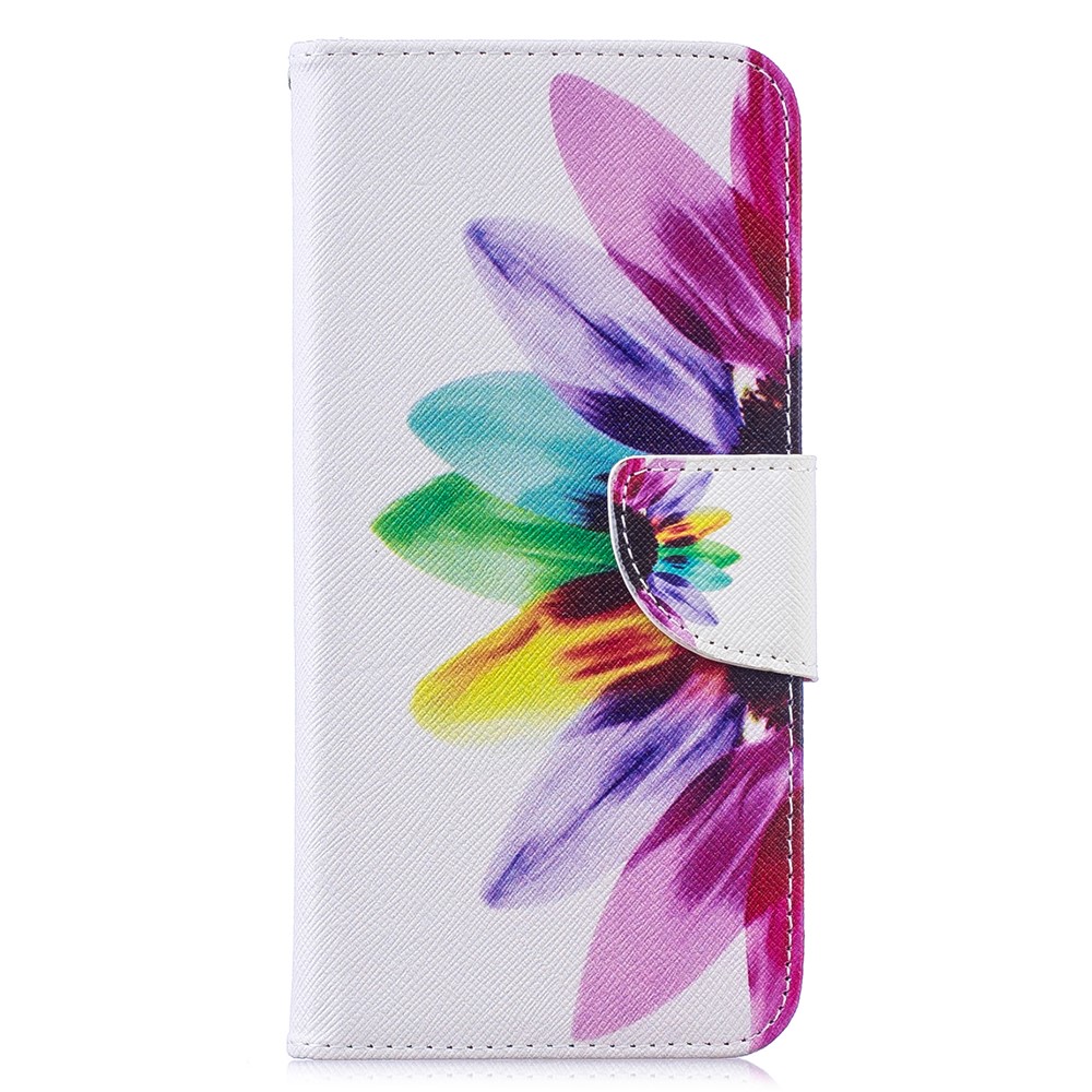Pattern Printing PU Leather Folio Flip Phone Cover for Xiaomi Redmi Note 7S /Note 7 - Petals Pattern-2