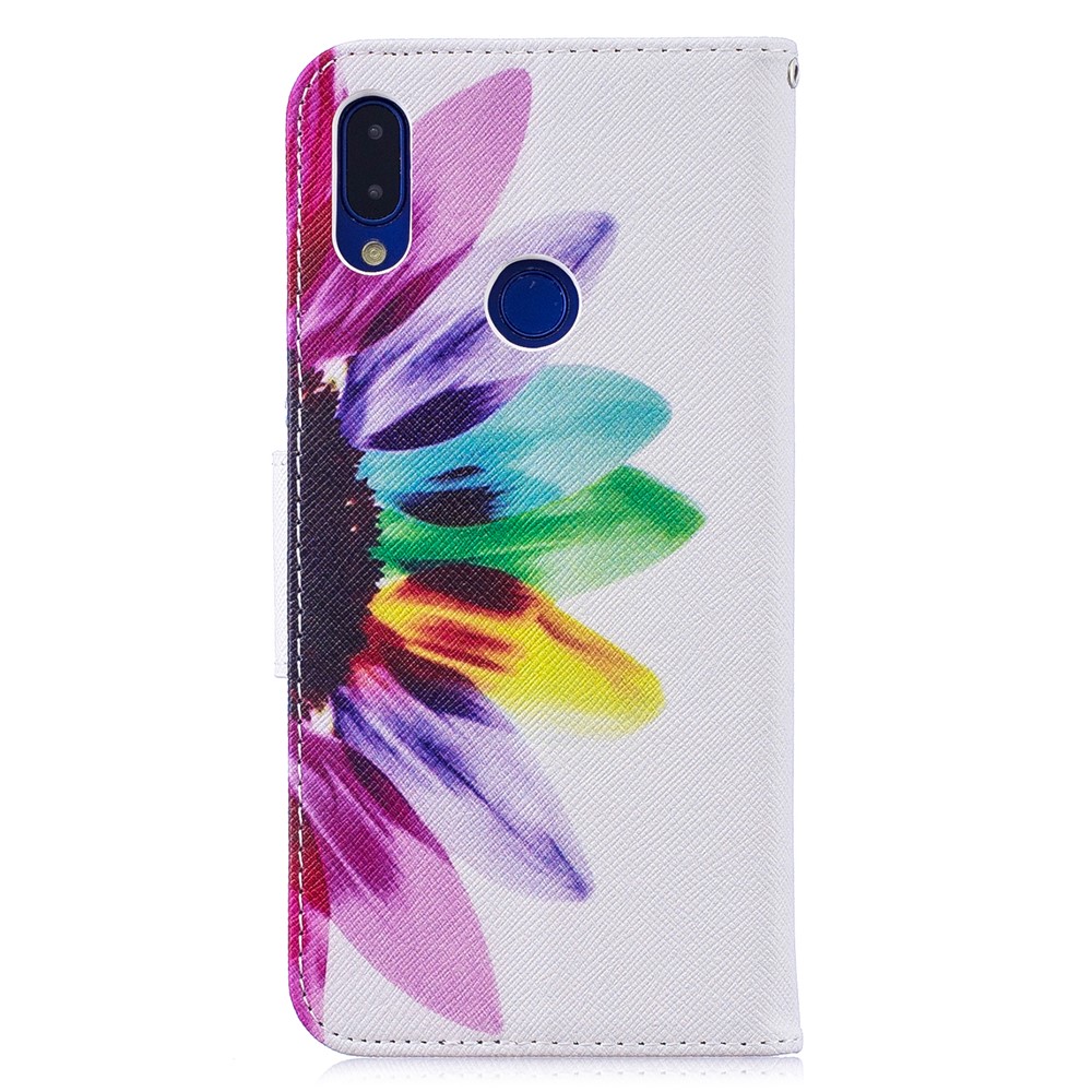Pattern Printing PU Leather Folio Flip Phone Cover for Xiaomi Redmi Note 7S /Note 7 - Petals Pattern-3