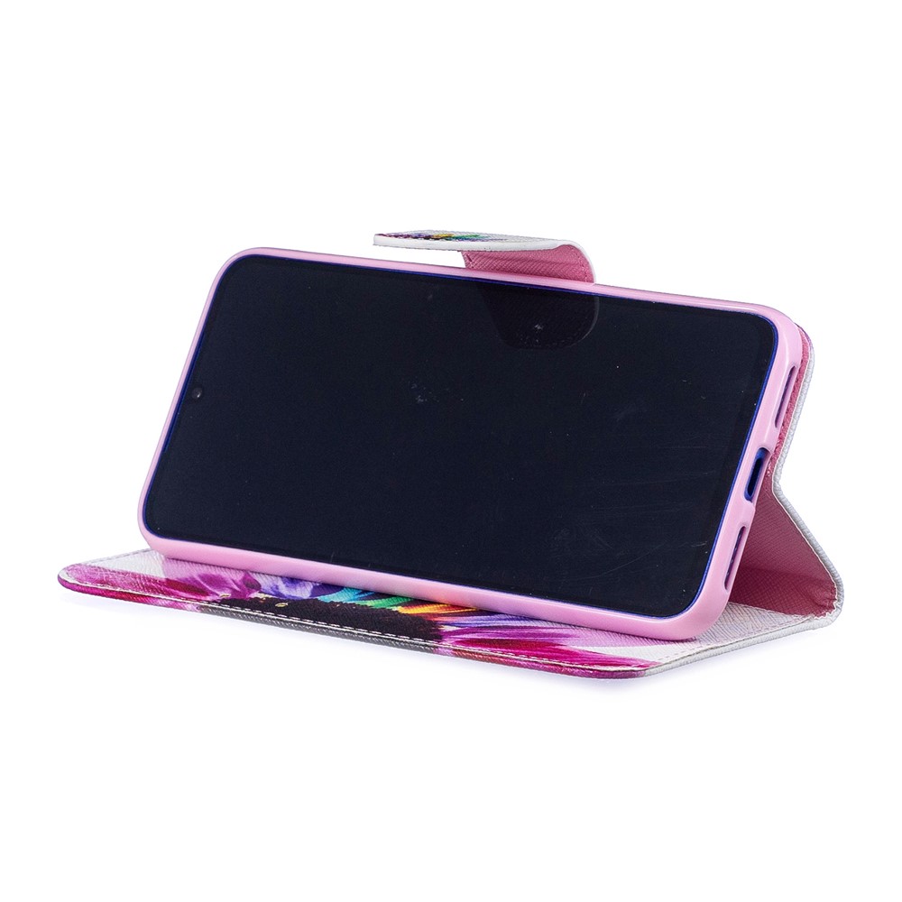 Pattern Printing PU Leather Folio Flip Phone Cover for Xiaomi Redmi Note 7S /Note 7 - Petals Pattern-6