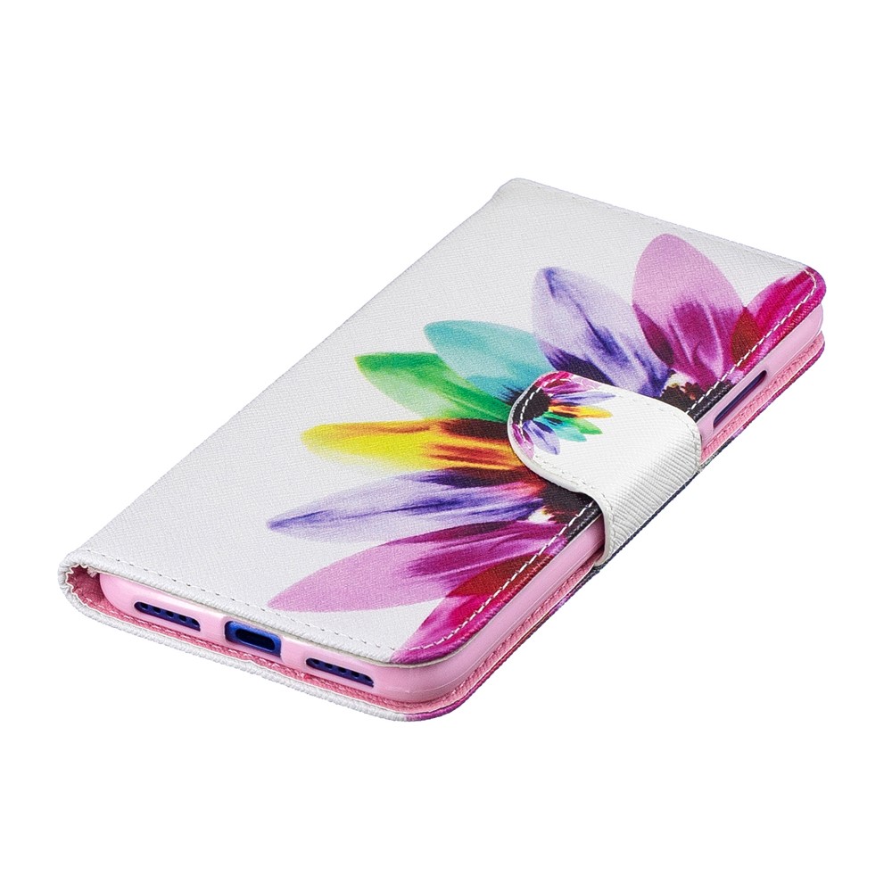 Pattern Printing PU Leather Folio Flip Phone Cover for Xiaomi Redmi Note 7S /Note 7 - Petals Pattern-7