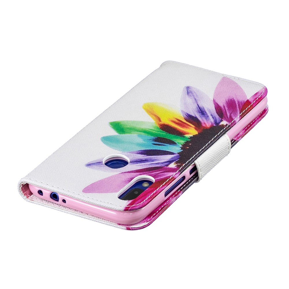 Pattern Printing PU Leather Folio Flip Phone Cover for Xiaomi Redmi Note 7S /Note 7 - Petals Pattern-8